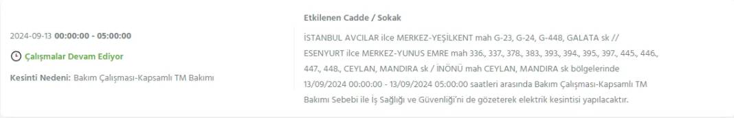 İstanbullular dikkat: BEDAŞ'tan13 Eylül cuma için elektrik kesintisi duyurusu 24